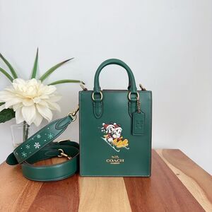 NWT Disney X Coach North South Mini Tote With Sled Motif‎